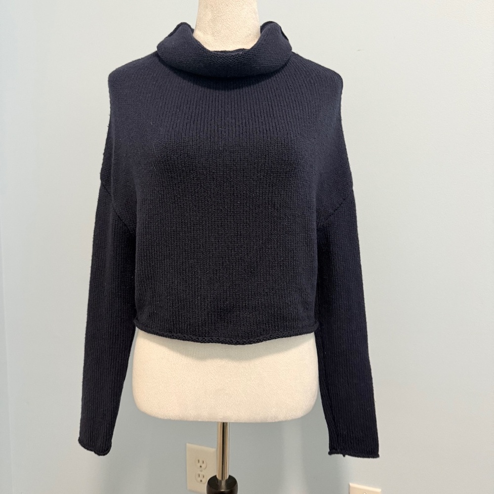 Vince Women’s Wool Turtleneck Blue Sweater Size XS